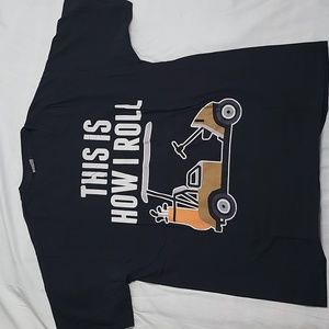 Port & Company This is how I Roll golf tee shirt men's Large
